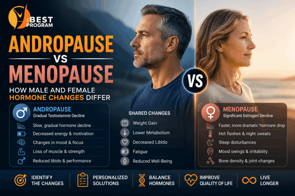 Andropause vs Menopause How Male and Female Hormone Changes Differ