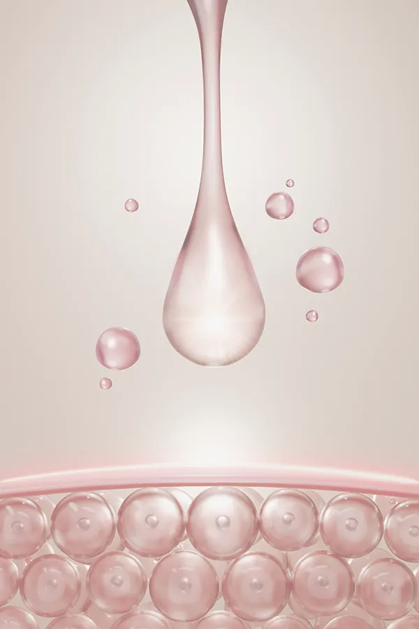 3D illustration of liquid drops being absorbed into skin cells. Get glutathione antioxidant injections from Don D. Fisher, D.O. at The BEST Program in Fort Lauderdale.