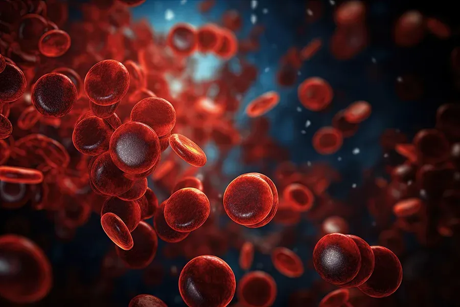 3D illustration of platelets in the bloodstream. Get major autohemotherapy from Don D. Fisher, D.O. at The BEST Program in Fort Lauderdale.